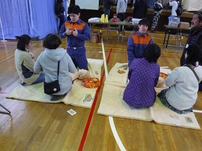 写真：訓練の様子（令和元年度 池子小学校地区）