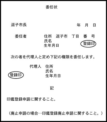 写真：委任状
