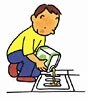 イラスト：危険物を下水に流す人