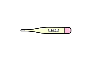 イラスト:体温計