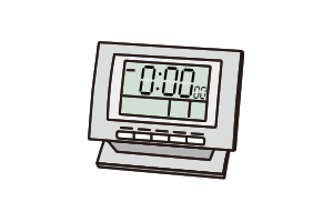 イラスト:電子時計
