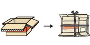 イラスト：段ボールのまとめ方