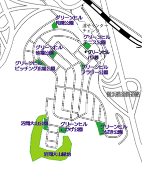 地図：グリーンヒルつばき公園