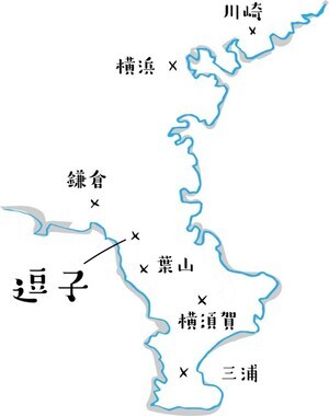 地図：逗子の場所