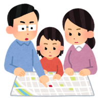 イラスト：避難場所の確認