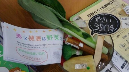 写真：野菜350グラムの見本