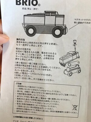 写真：ブリオの説明書