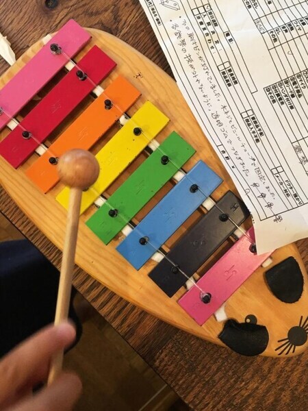 写真：鉄琴のおもちゃ
