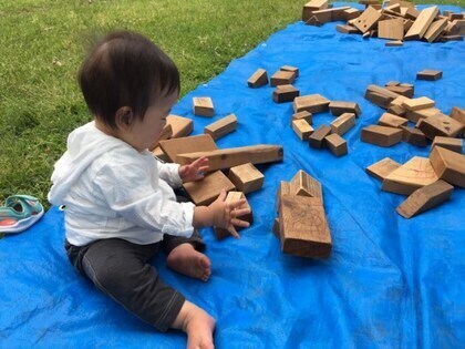 写真：木材の積み木