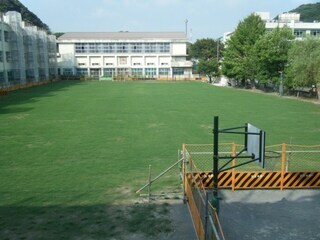 写真:校庭(7月26日)