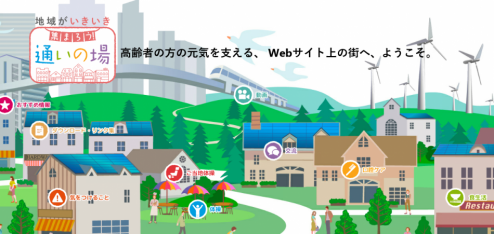 地域がいきいき集まろう！通いの場 高齢者の方の元気を支える、WEBサイト上の町へ、ようこそ