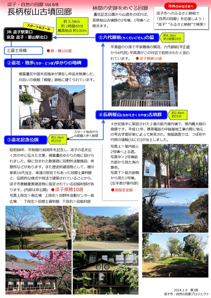写真：逗子市自然の回廊長柄桜山古墳群回廊概要