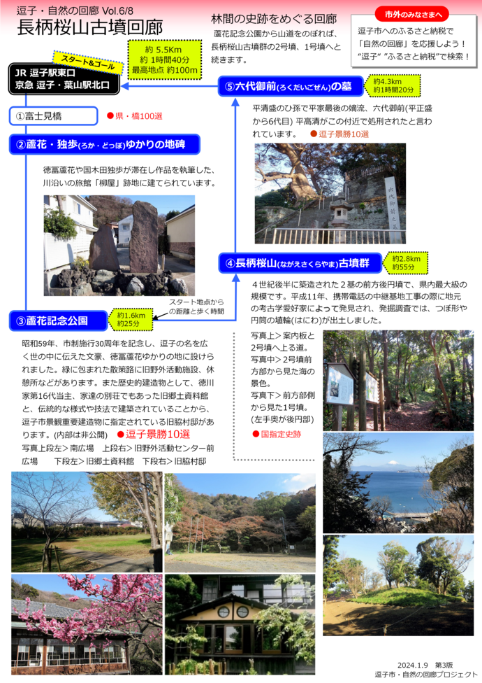 写真：逗子市自然の回廊長柄桜山古墳群回廊概要