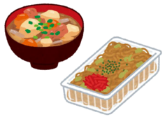 イラスト：焼きそばととん汁