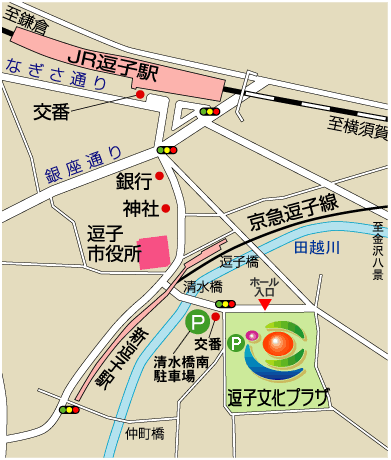 地図：逗子文化プラザ