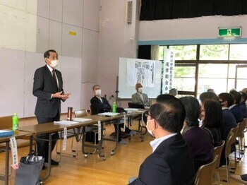 写真：小坪小学校区住民自治協議会総会の様子（4月24日撮影）