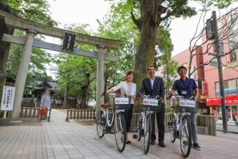 写真：シェアサイクルの様子