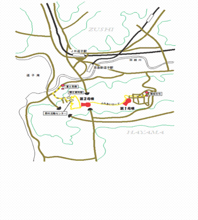 地図:長柄桜山古墳ハイキングコース案内