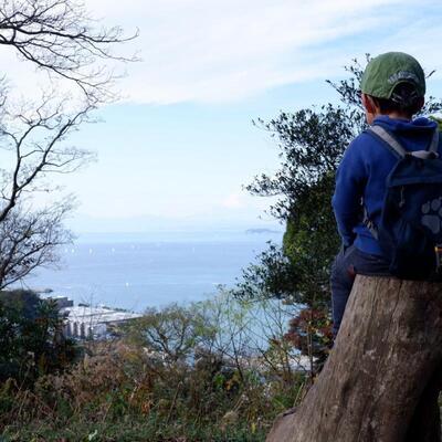 写真：墳丘から見える海