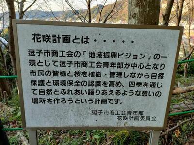 写真：花咲計画の看板