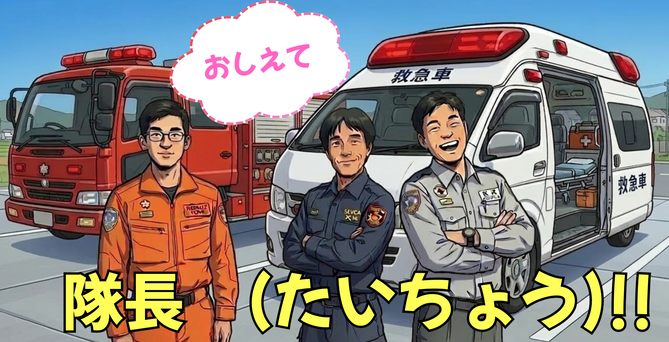 救助隊・消防隊・救急隊の隊長からおしえてもらおう！