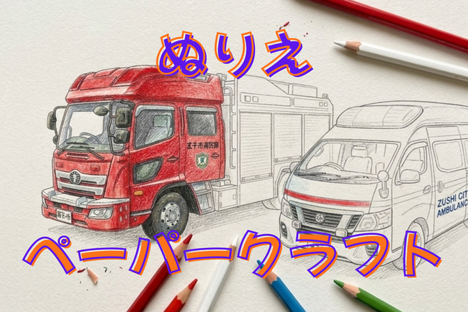 ペーパークラフト　/　ぬりえ