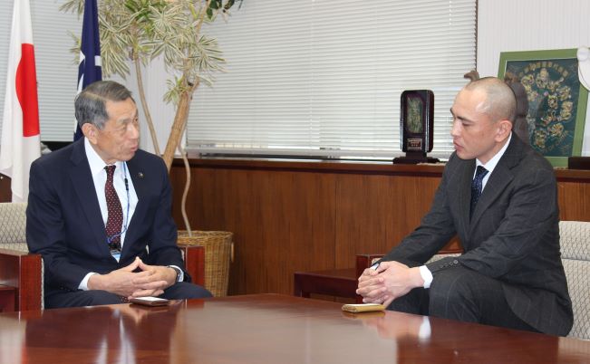 写真:市長対談