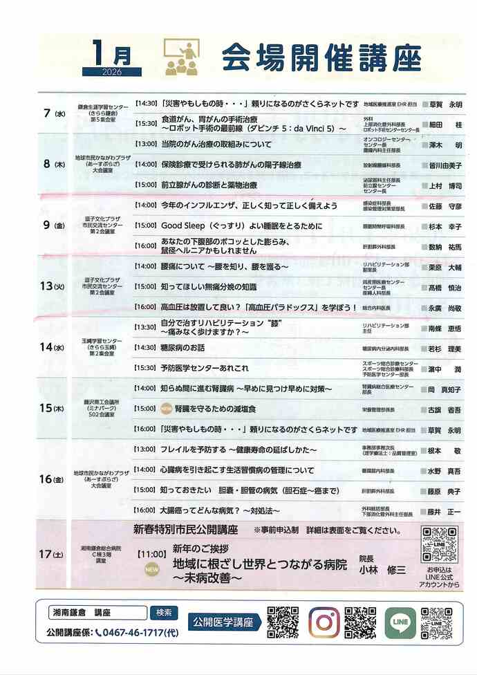 湘南鎌倉総合病院公開医学講座